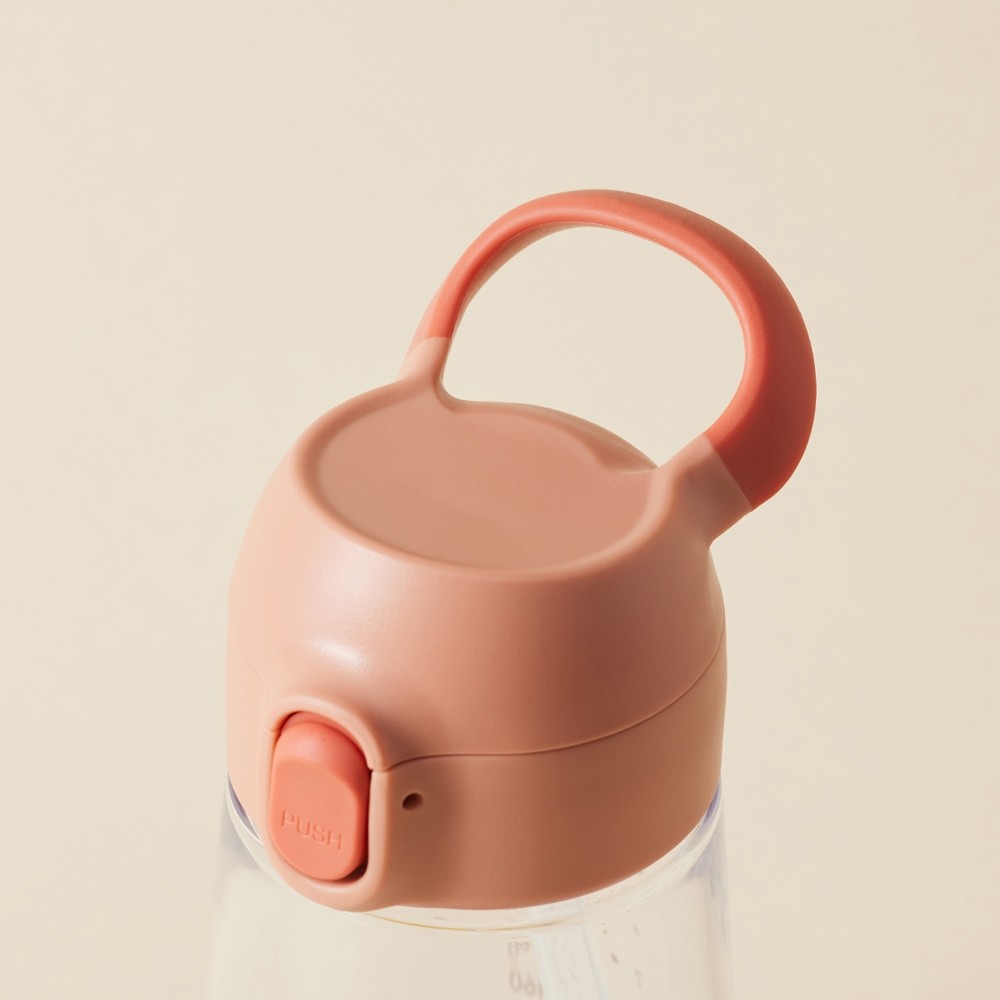 Bình nước nhựa LocknLock Little Luv Switch cap tritan straw cup HAP918 có ống hút dung tích 410ml - 2 Màu - HAPOS LOF