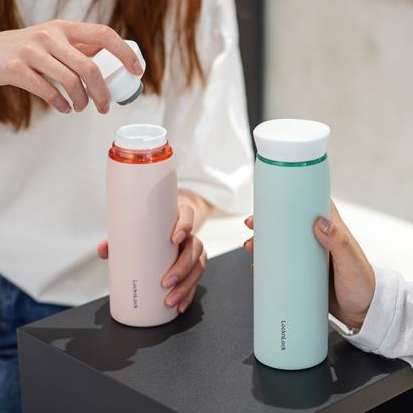 ONL - Bình giữ nhiệt LocknLock Feather Light Ring LHC4244 460ml có khay  lưới lọc trà - Chính hãng Bảo hành 6 tháng - HAPOS Hồng LHC4244PIK