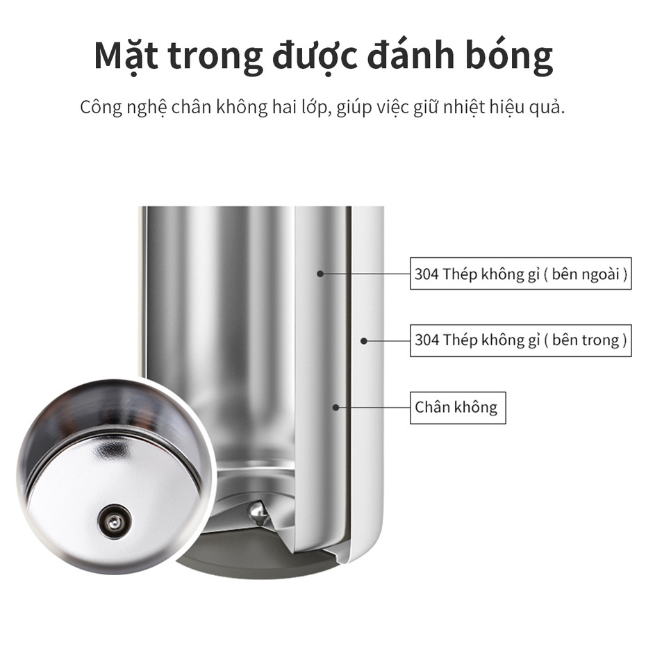 ONL - Bình giữ nhiệt LocknLock Feather Light Ring LHC4244 460ml có khay  lưới lọc trà - Chính hãng Bảo hành 6 tháng - HAPOS Hồng LHC4244PIK