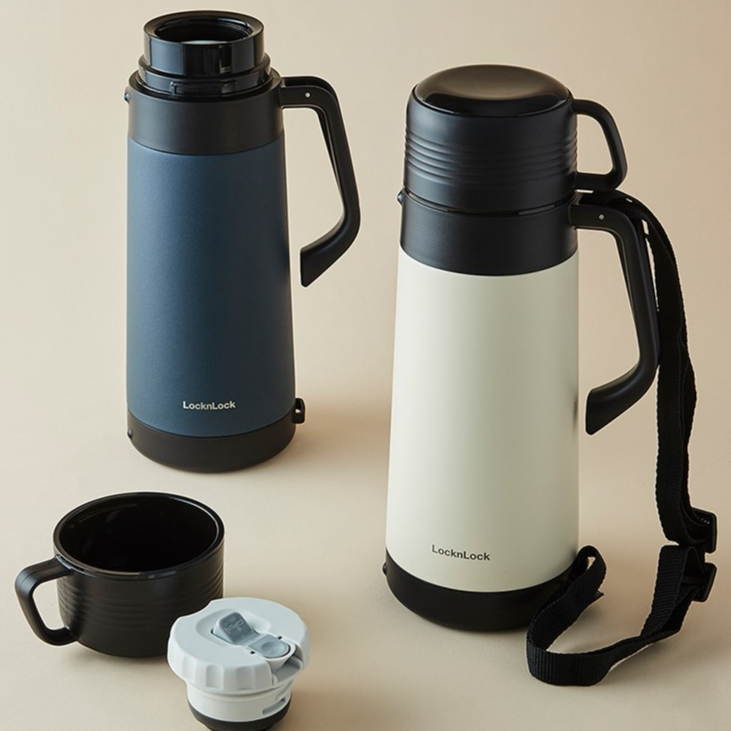 ONL - Bình giữ nhiệt LocknLock cỡ đại LHC1484 1,2L và LHC1485 1,8L có quai xách, nắp làm cốc Chính Hãng - HAPOS MALL OFFICIAL LHC1485