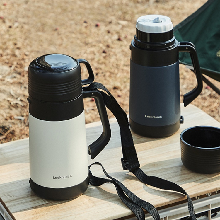 ONL - Bình giữ nhiệt LocknLock cỡ đại LHC1484 1,2L và LHC1485 1,8L có quai xách, nắp làm cốc Chính Hãng - HAPOS MALL OFFICIAL LHC1485