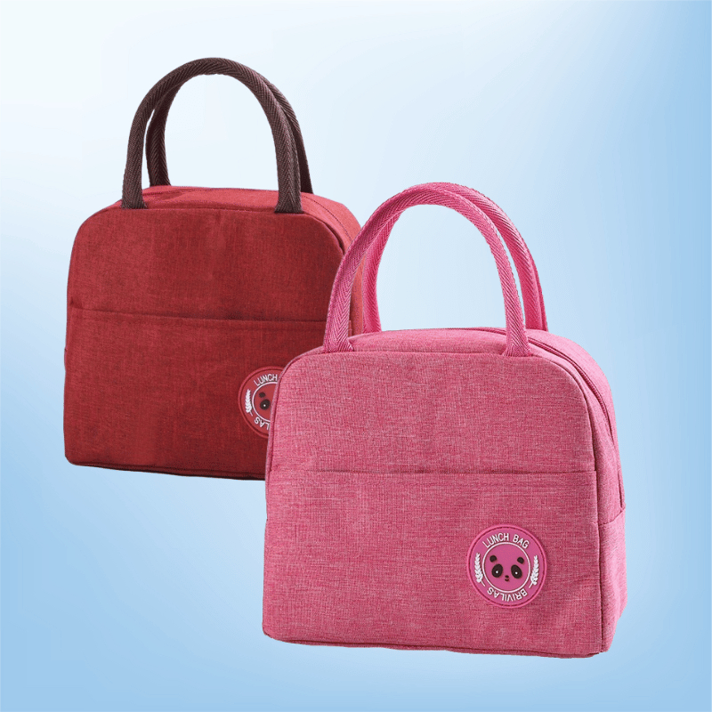 Túi đựng hộp cơm có lớp giữ nhiệt cho hộp thủy tinh LocknLock chống thấm có quai xách tiện lợi HPGN08 - HAPOS Hồng/Đỏ