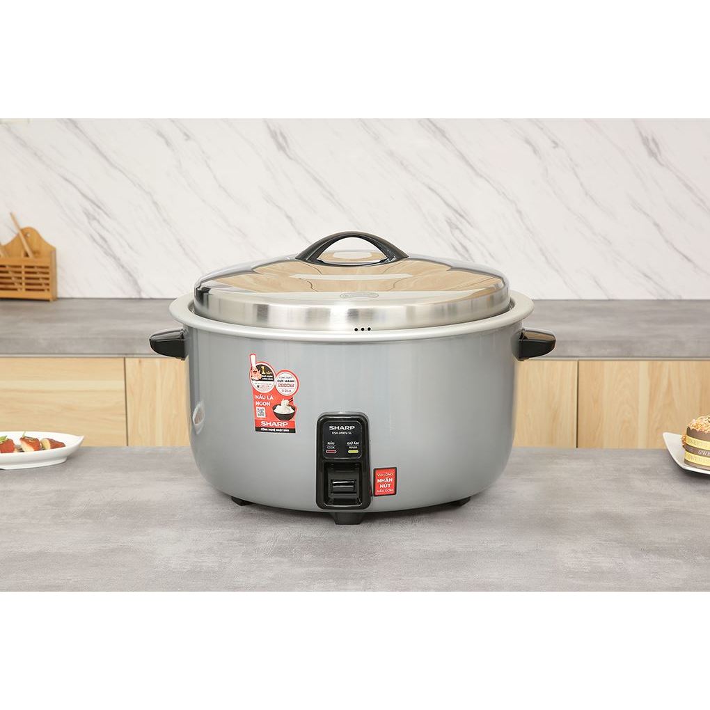 Nồi cơm điện công nghiệp Sharp KSH-H65V-SL (6,5 lít) - KSH-H78V-SL (7,8 lít) - KSH-H90V-SL (9 lít) - HAPOS HSA 9,0 lít - H90V