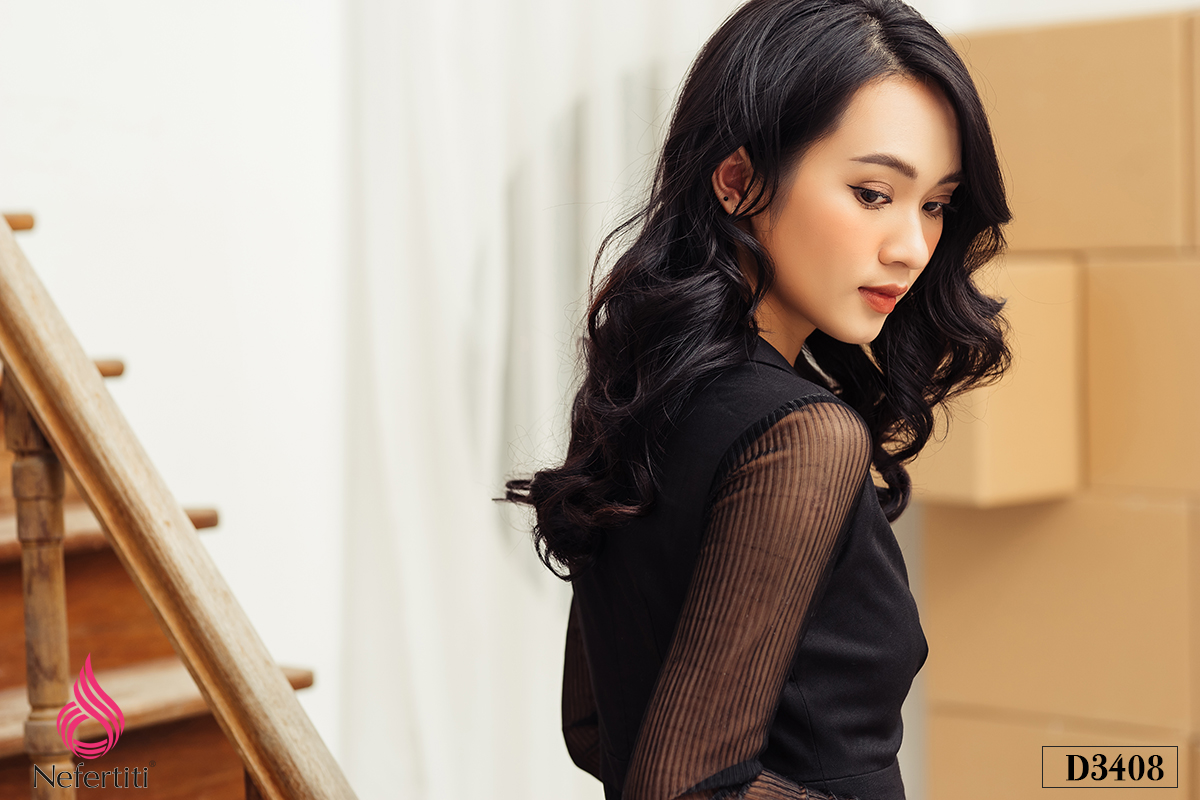 3D3408 - ĐẦM DÀI TAY DÁNG XÒE