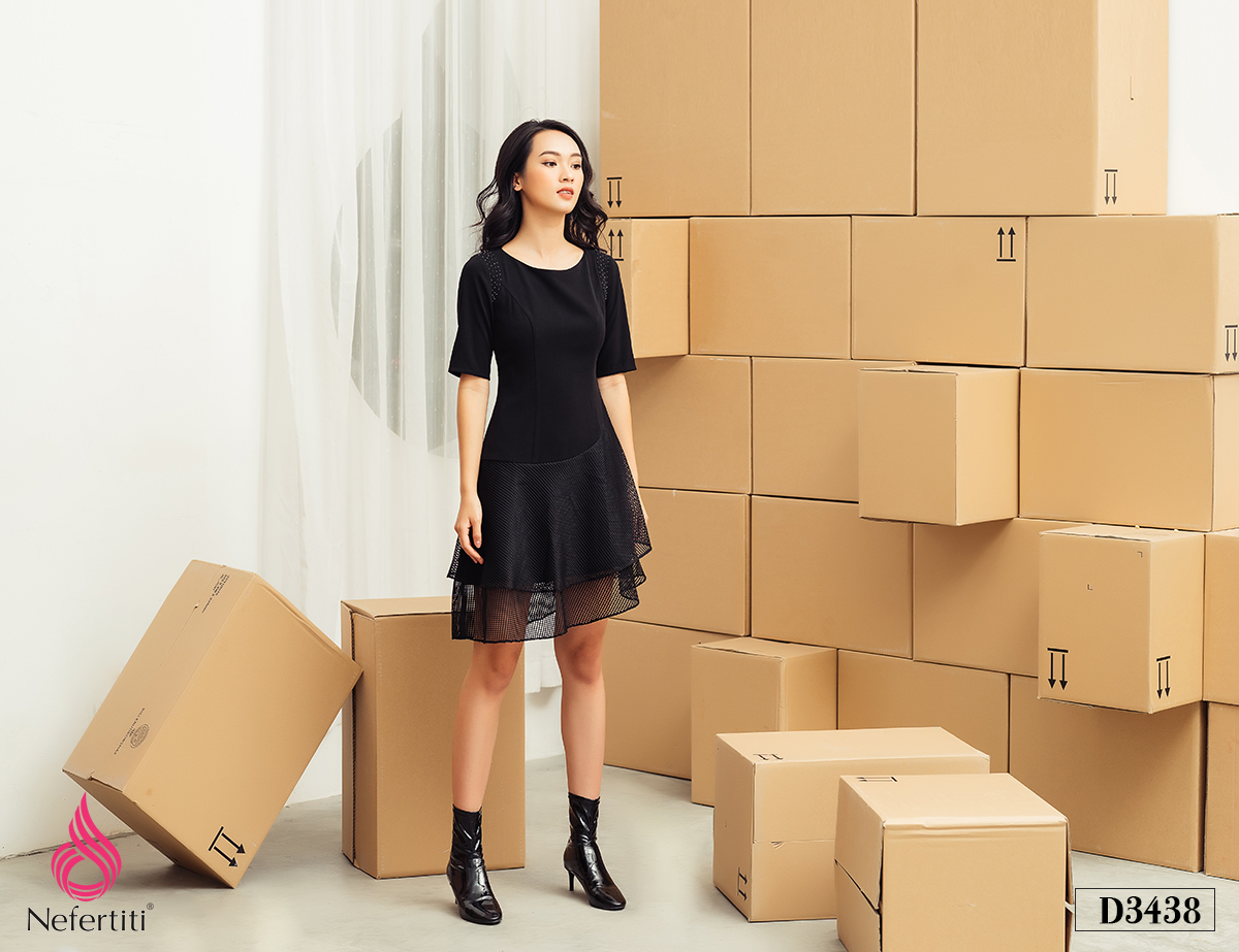 3D3438 - ĐẦM ĐUÔI CÁ PHỐI LƯỚI