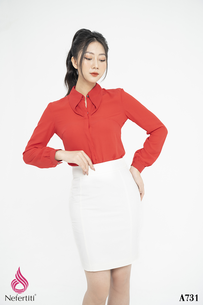 2A731 - ÁO SƠ MI CỔ CÁCH ĐIỆU