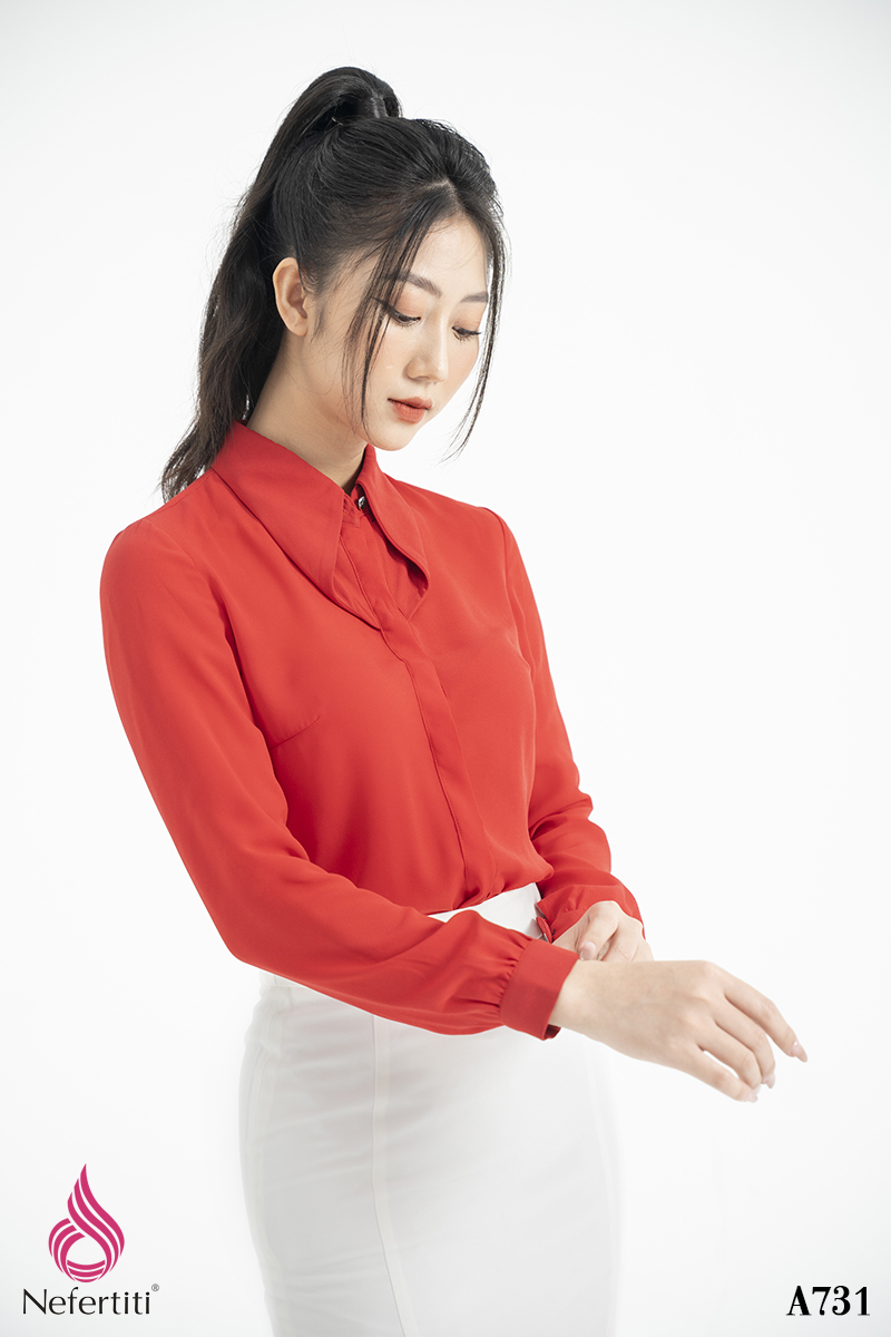 2A731 - ÁO SƠ MI CỔ CÁCH ĐIỆU