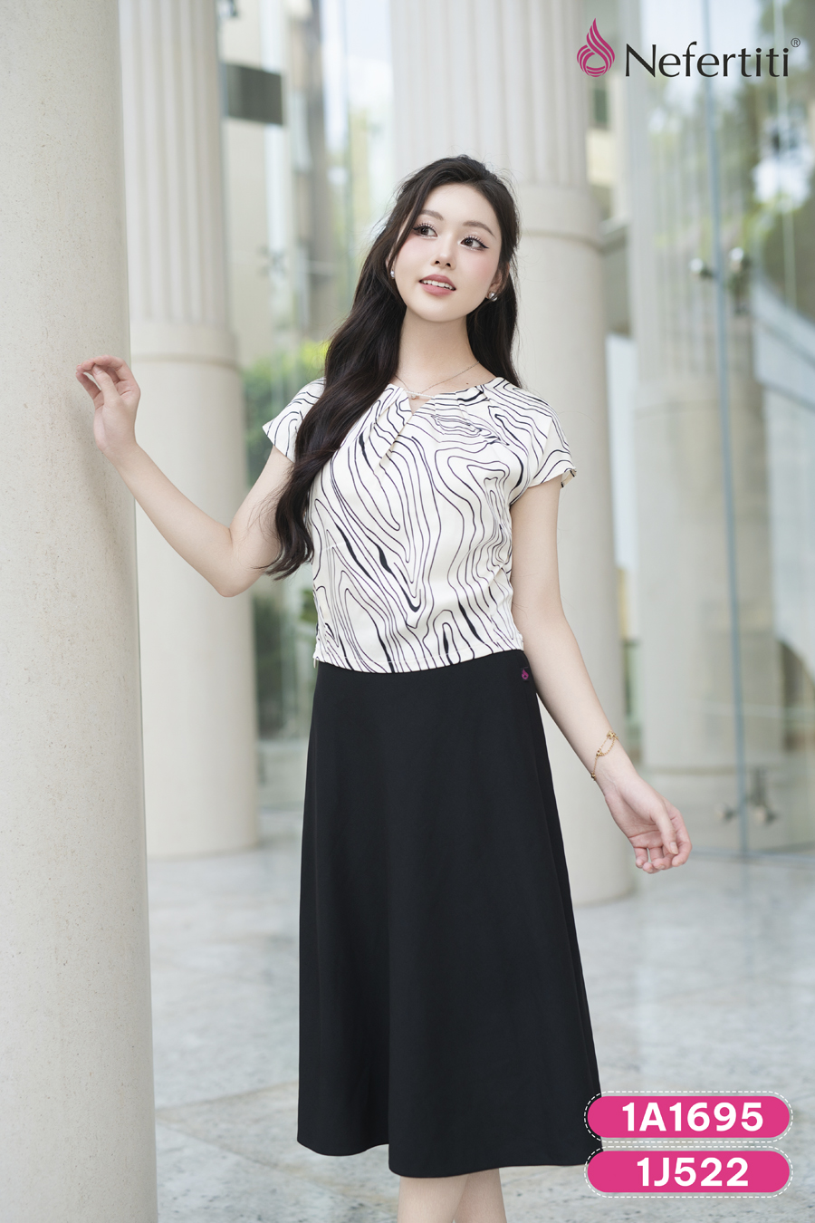 1A1695 - Áo lụa họa tiết vân