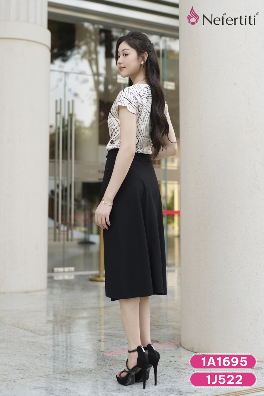 1A1695 - Áo lụa họa tiết vân