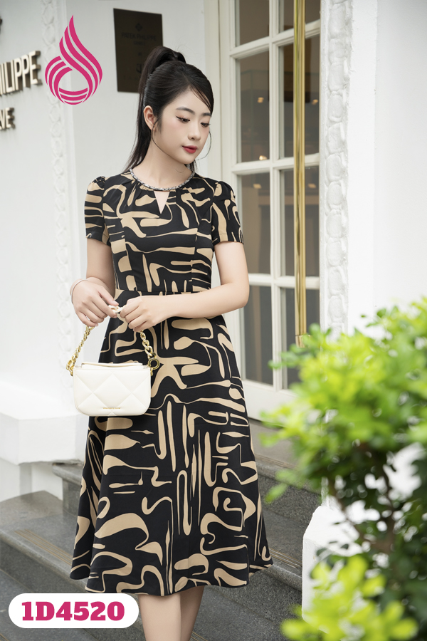 1D4520 - Đầm họa tiết thời trang