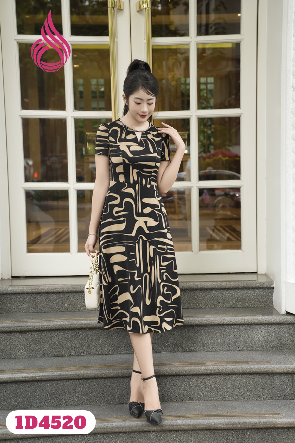 1D4520 - Đầm họa tiết thời trang