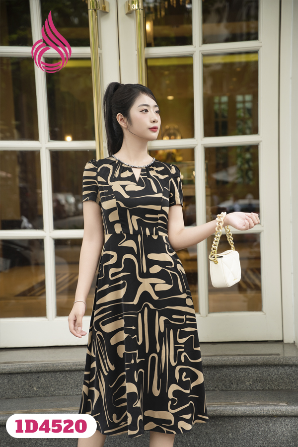 1D4520 - Đầm họa tiết thời trang