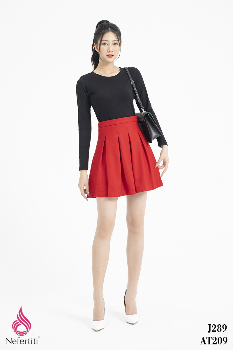 2J289 - CHÂN VÁY XẾP LI NGẮN