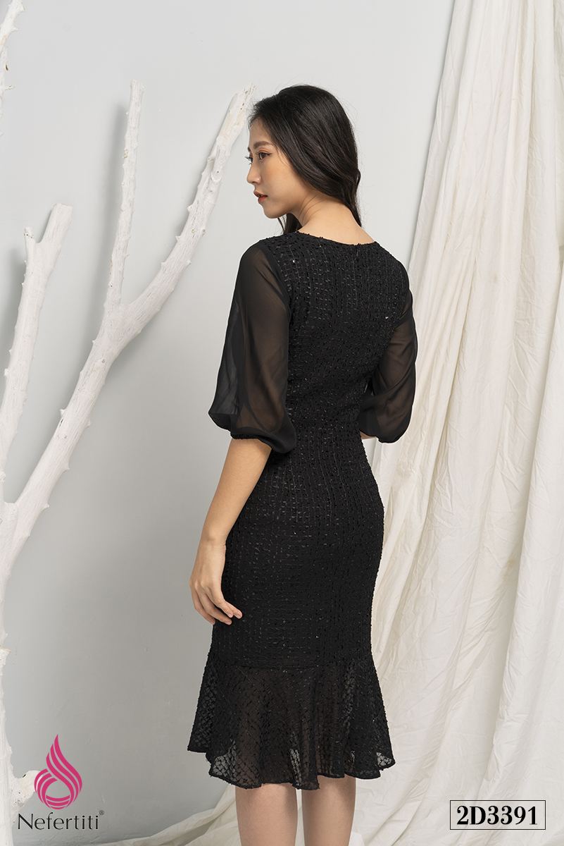 2D3391 - ĐẦM ĐEN ĐUÔI CÁ