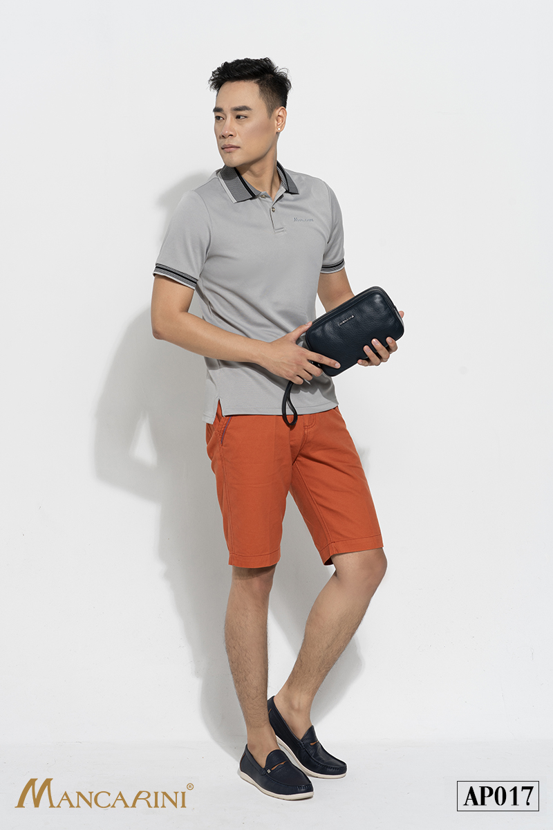 1AP017 - ÁO PHÔNG XÁM PHỐI MÀU