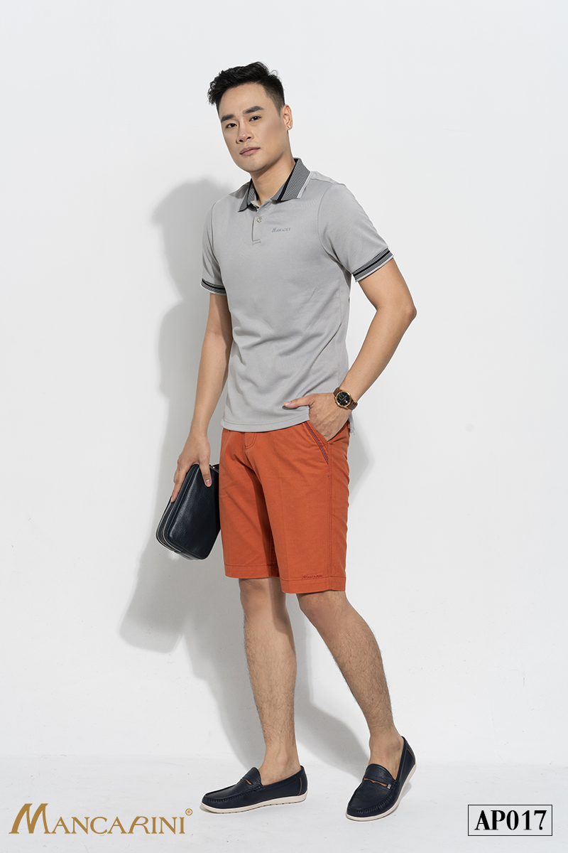 1AP017 - ÁO PHÔNG XÁM PHỐI MÀU