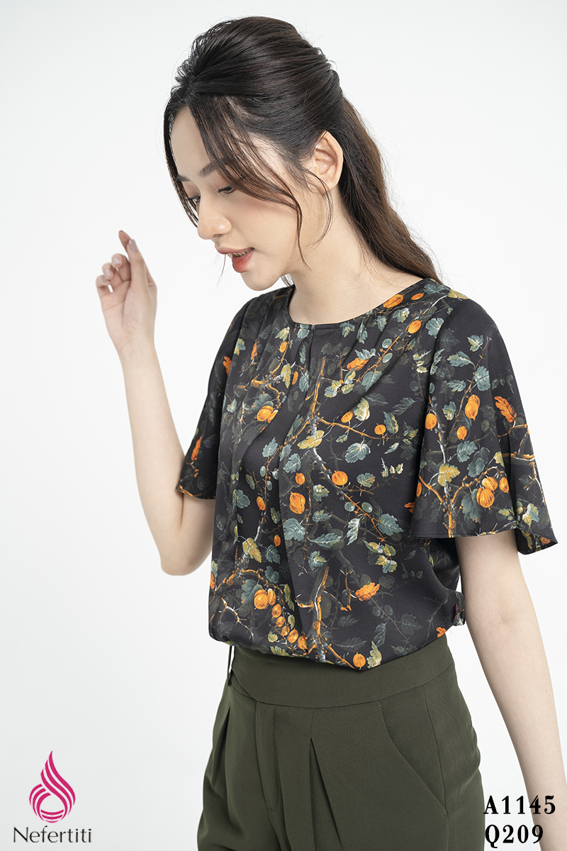 1A1145 - ÁO HỌA TIẾT CÁCH ĐIỆU