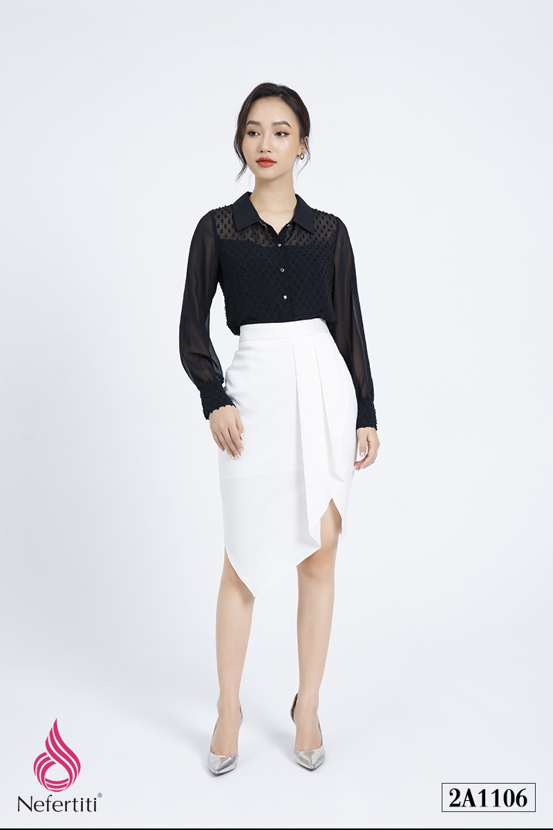 2A1106 - SƠ MI VOAN CỔ ĐỨC