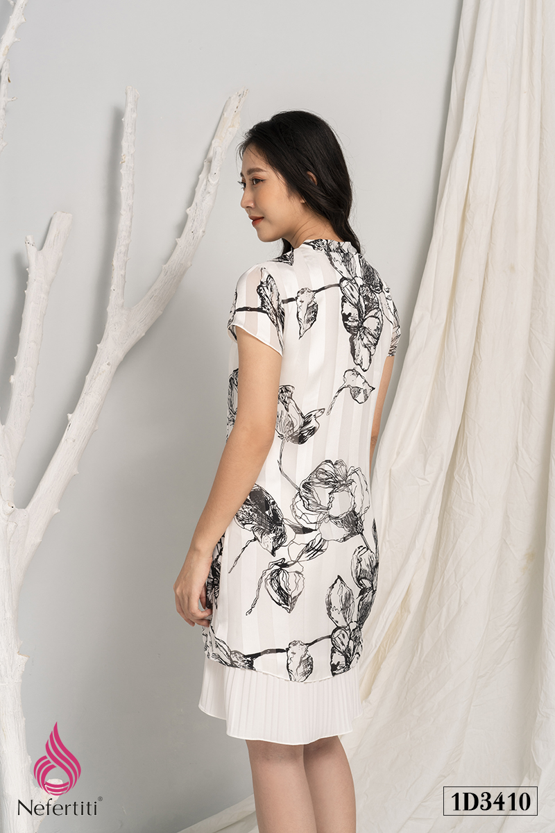 1D3410 - ĐẦM HỌA TIẾT DÁNG SUÔNG