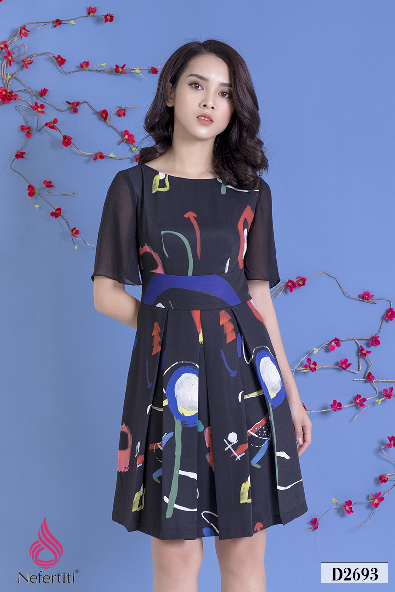 2D2693 - ĐẦM XÒE HỌA TIẾT