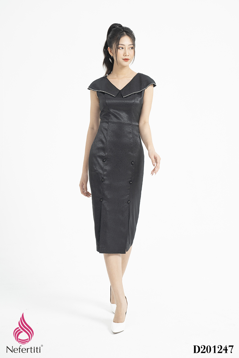 2D201247 - ĐẦM ĐEN DÁNG ÔM