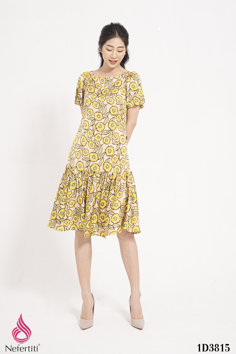 1D3815 - ĐẦM HOA ĐUÔI CÁ