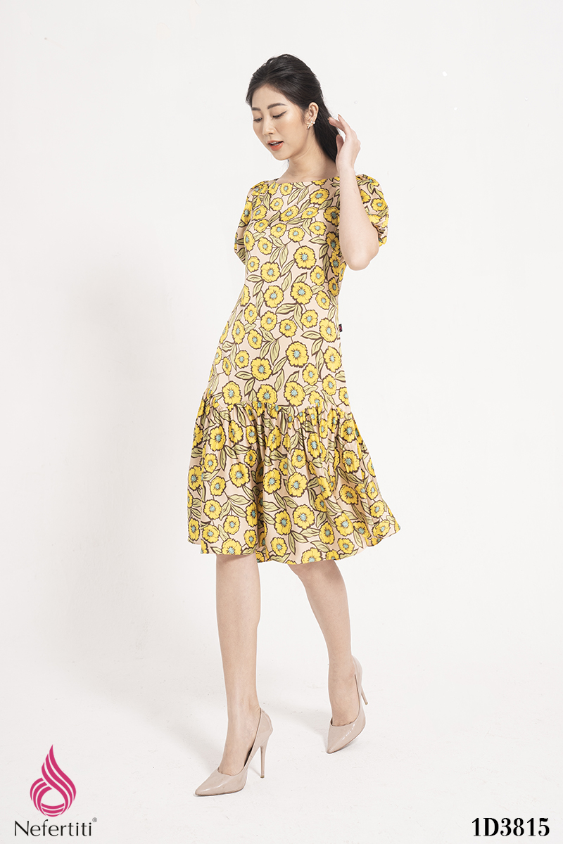 1D3815 - ĐẦM HOA ĐUÔI CÁ