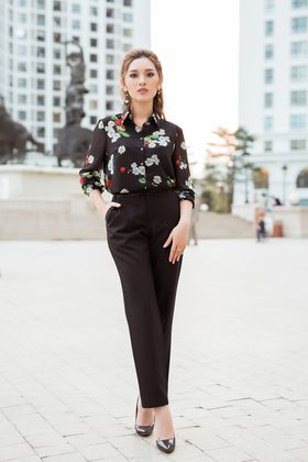 2Q195 - QUẦN ÂU ĐEN ỐNG ĐỨNG