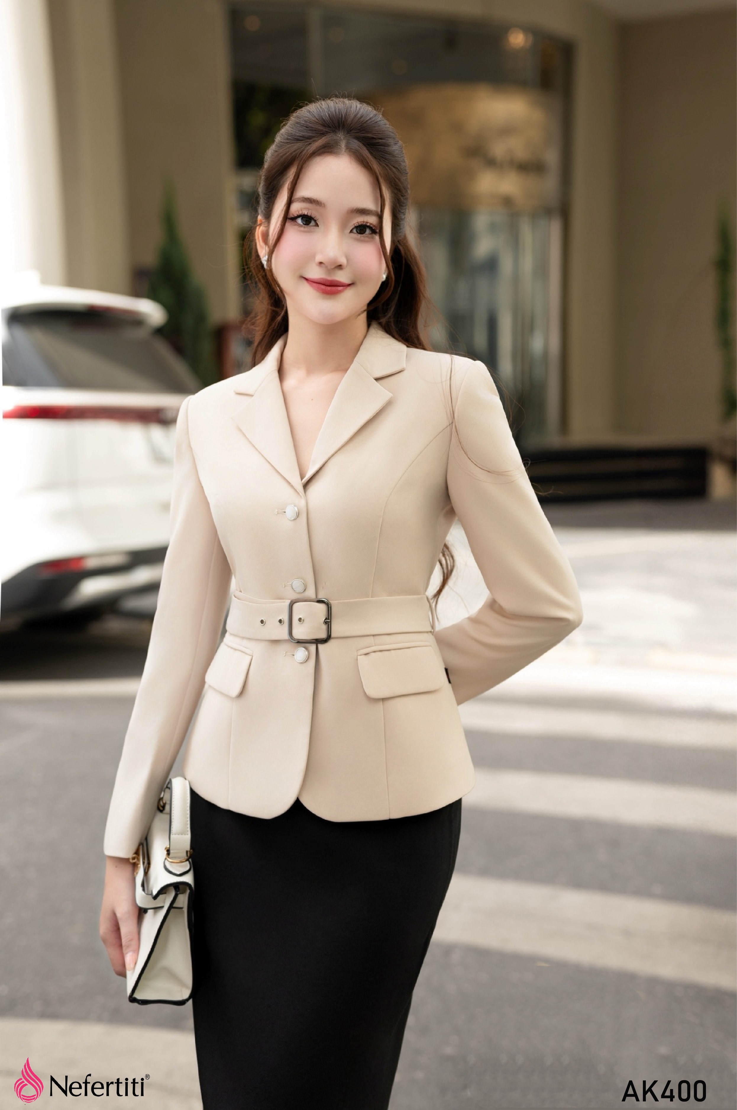 3AK400 - Áo Vest Nude Thanh Lịch