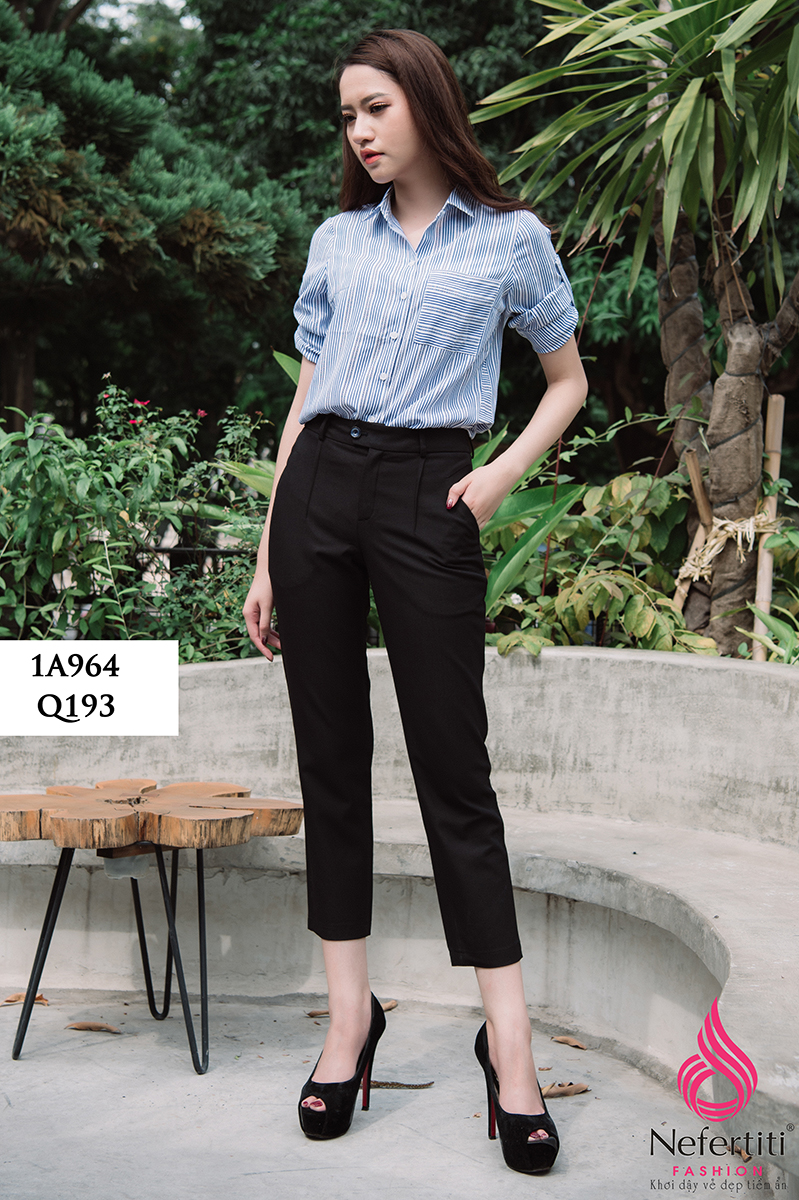 1A964 - SƠ MI NGẮN TAY CỔ ĐỨC