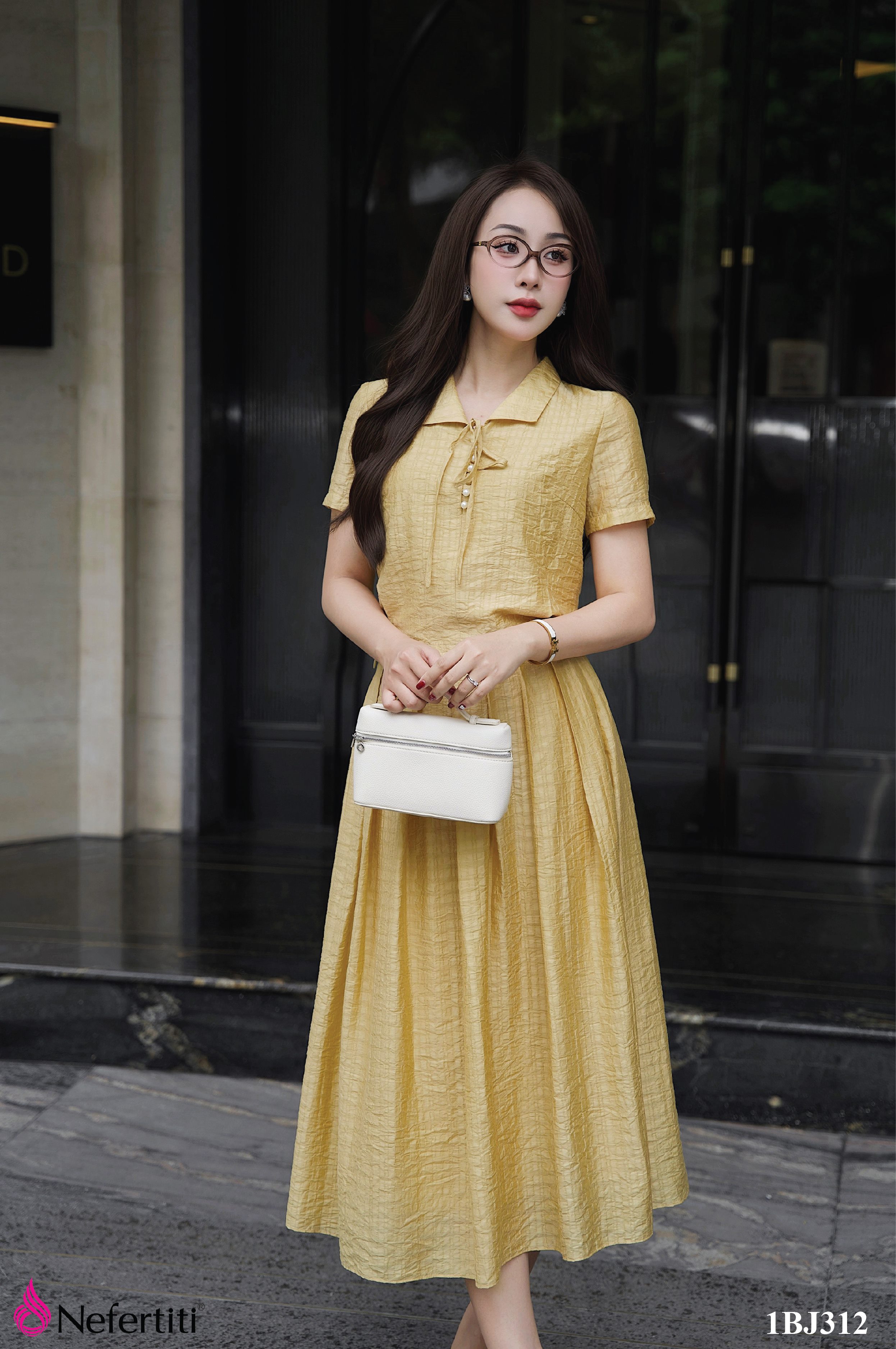 1BJ312 - Bộ Juyp vàng chân xếp ly