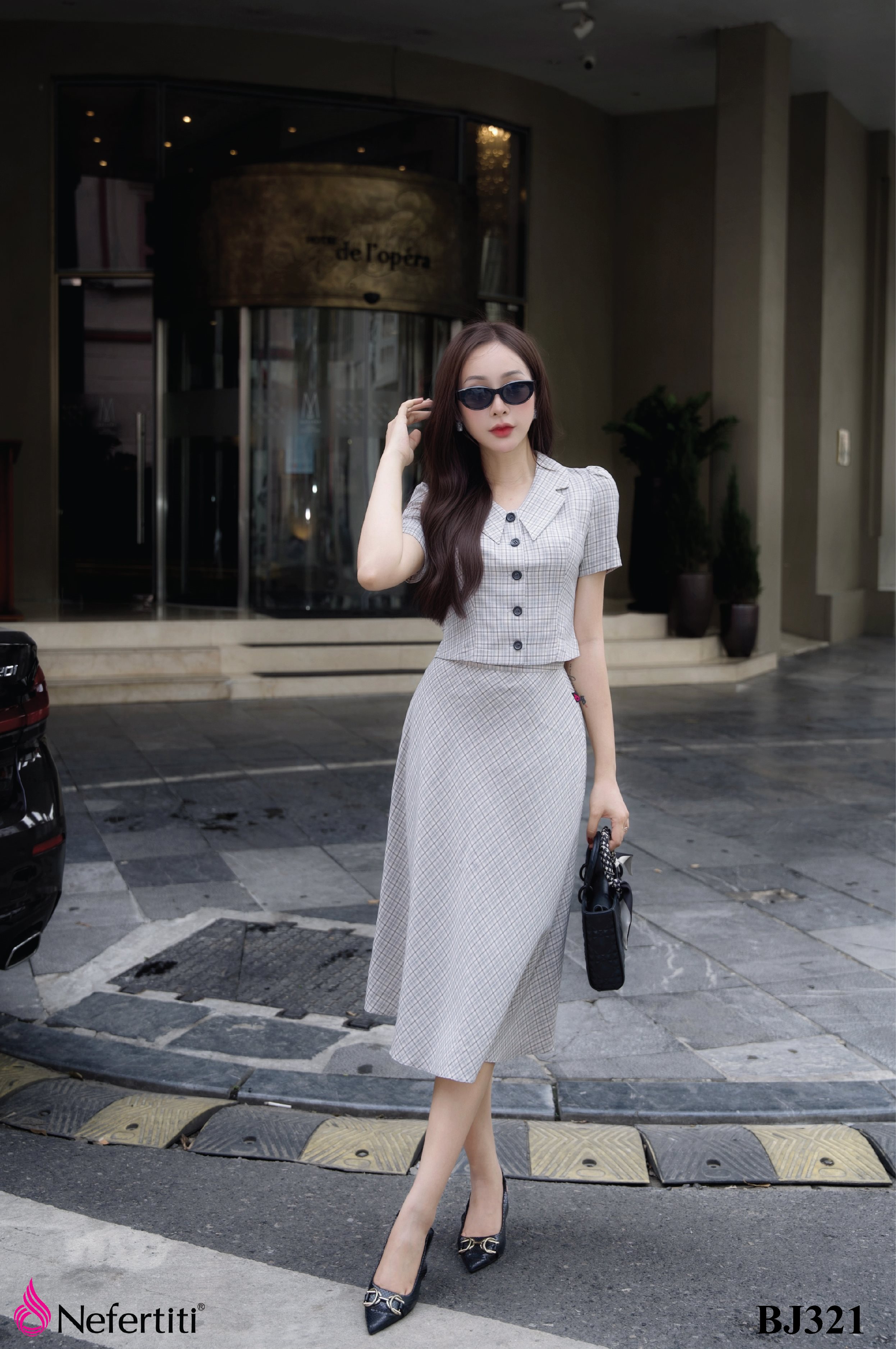 2BJ321 - Bộ Juyp kẻ trẻ trung