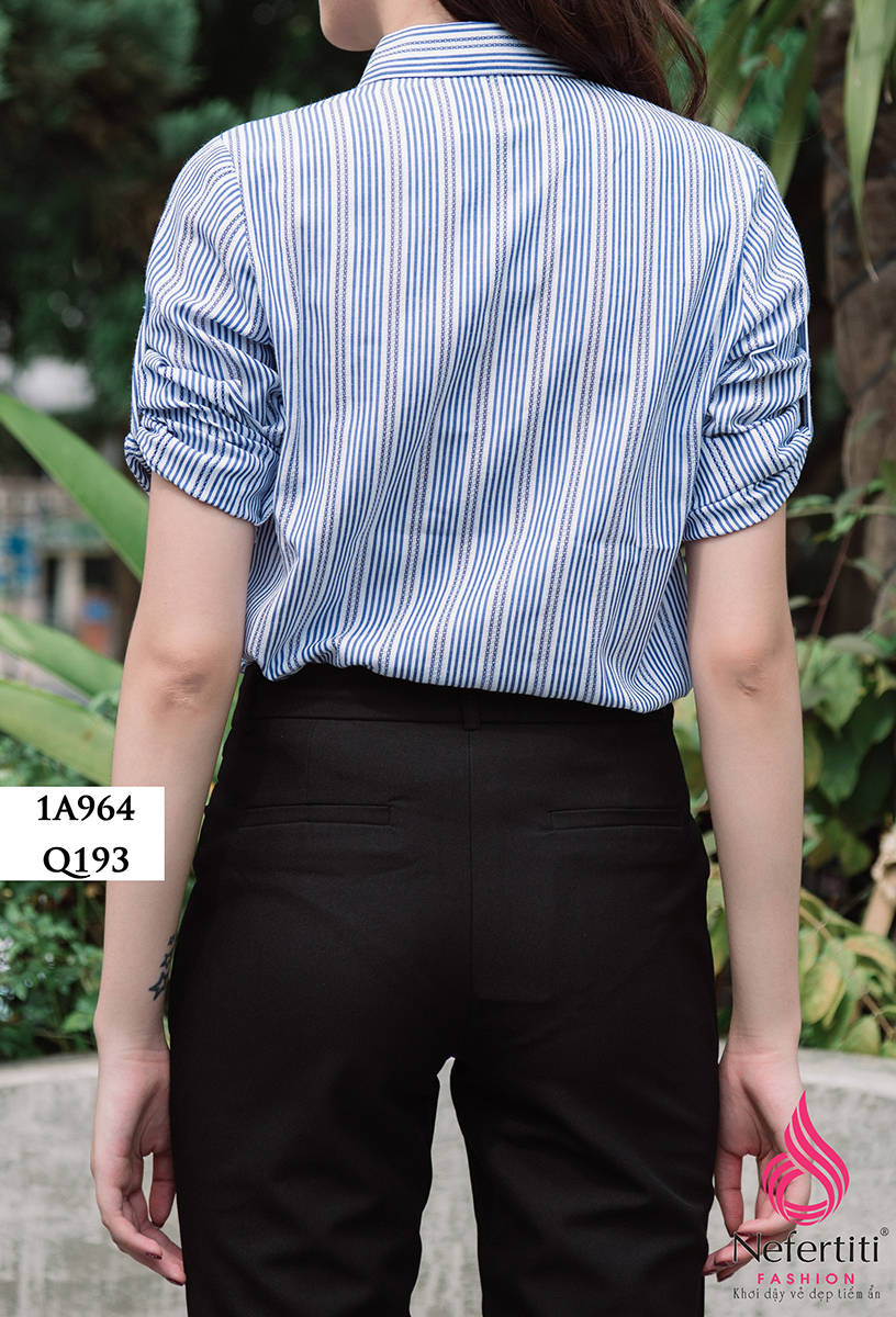 1A964 - SƠ MI NGẮN TAY CỔ ĐỨC