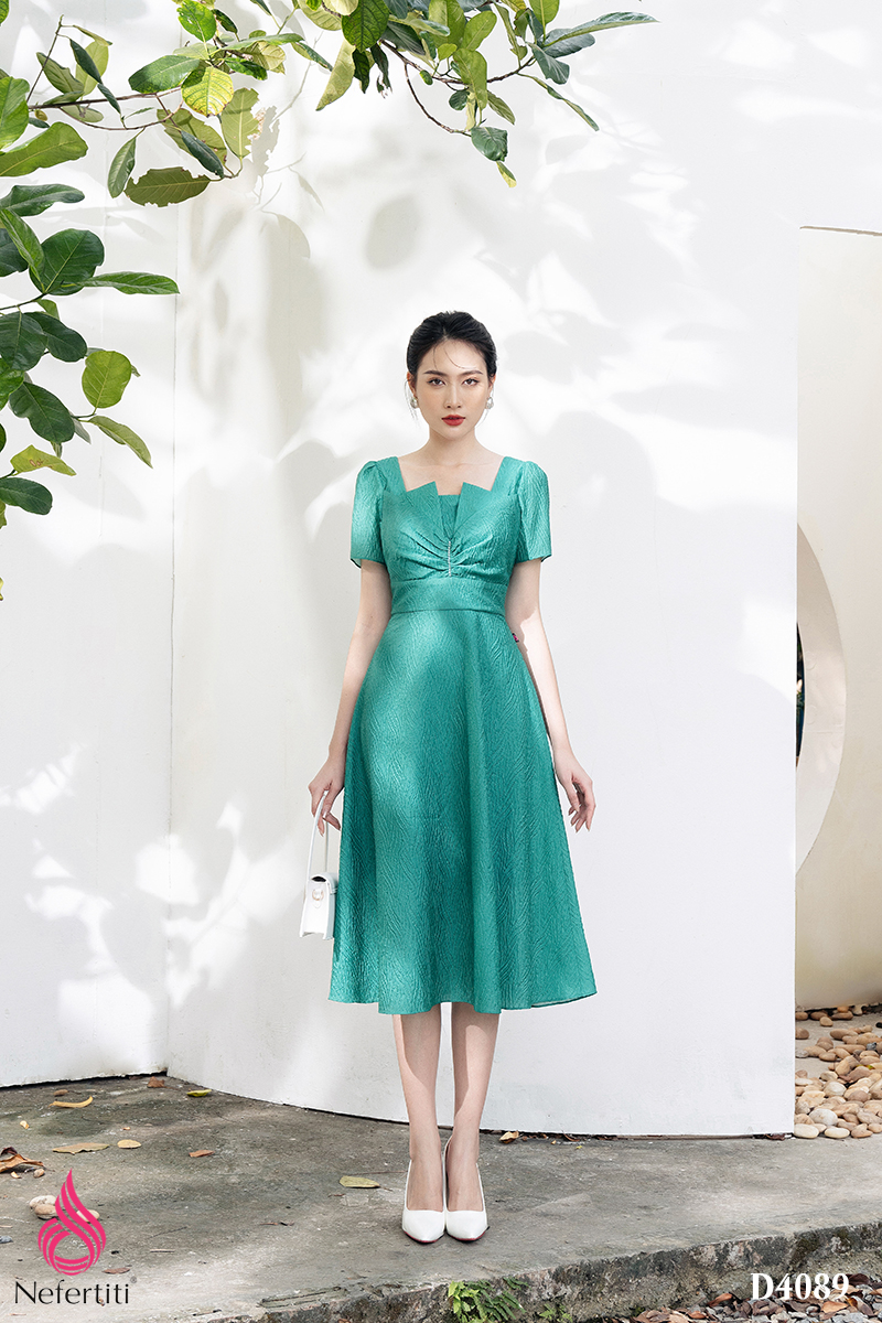 1D4089 - ĐẦM DÁNG XÒE XẾP NHÚN