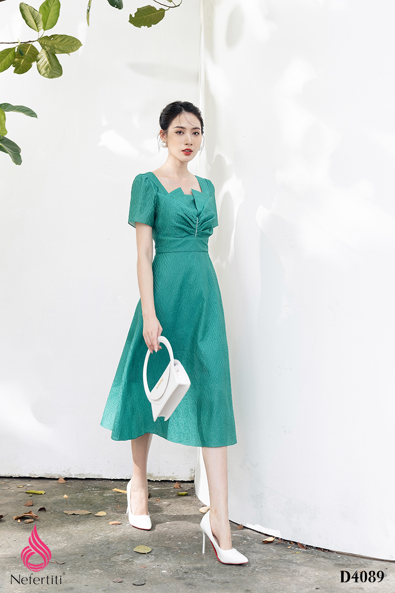 1D4089 - ĐẦM DÁNG XÒE XẾP NHÚN