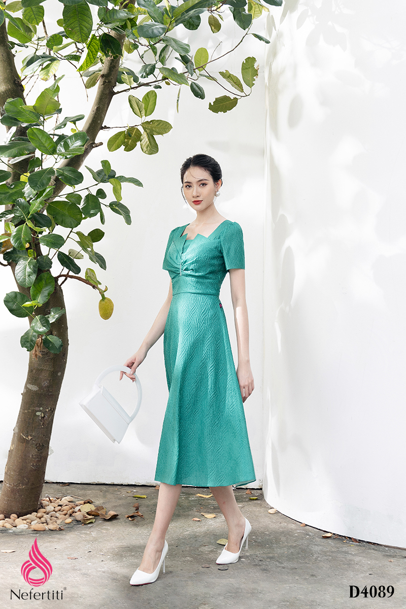 1D4089 - ĐẦM DÁNG XÒE XẾP NHÚN