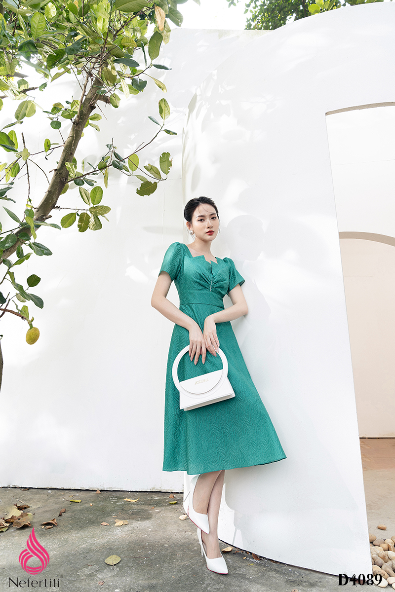 1D4089 - ĐẦM DÁNG XÒE XẾP NHÚN