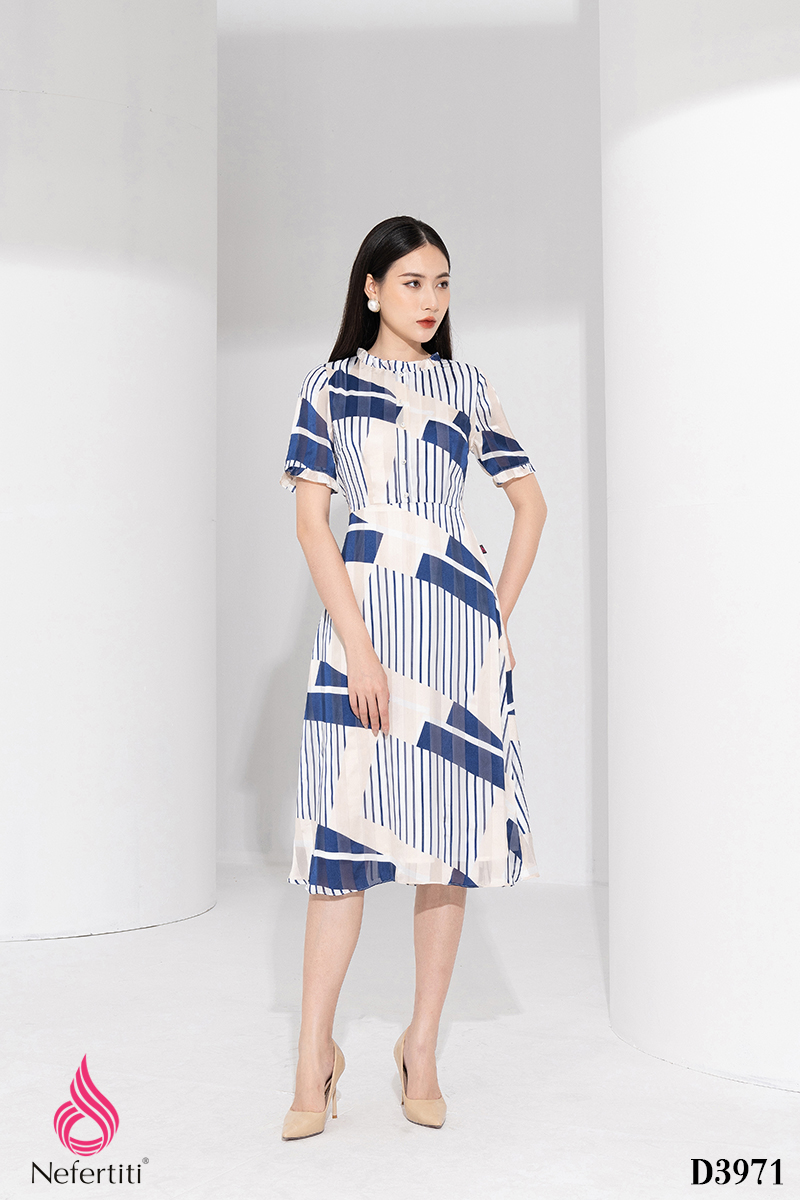 1D3971 - ĐẦM VOAN HỌA TIẾT