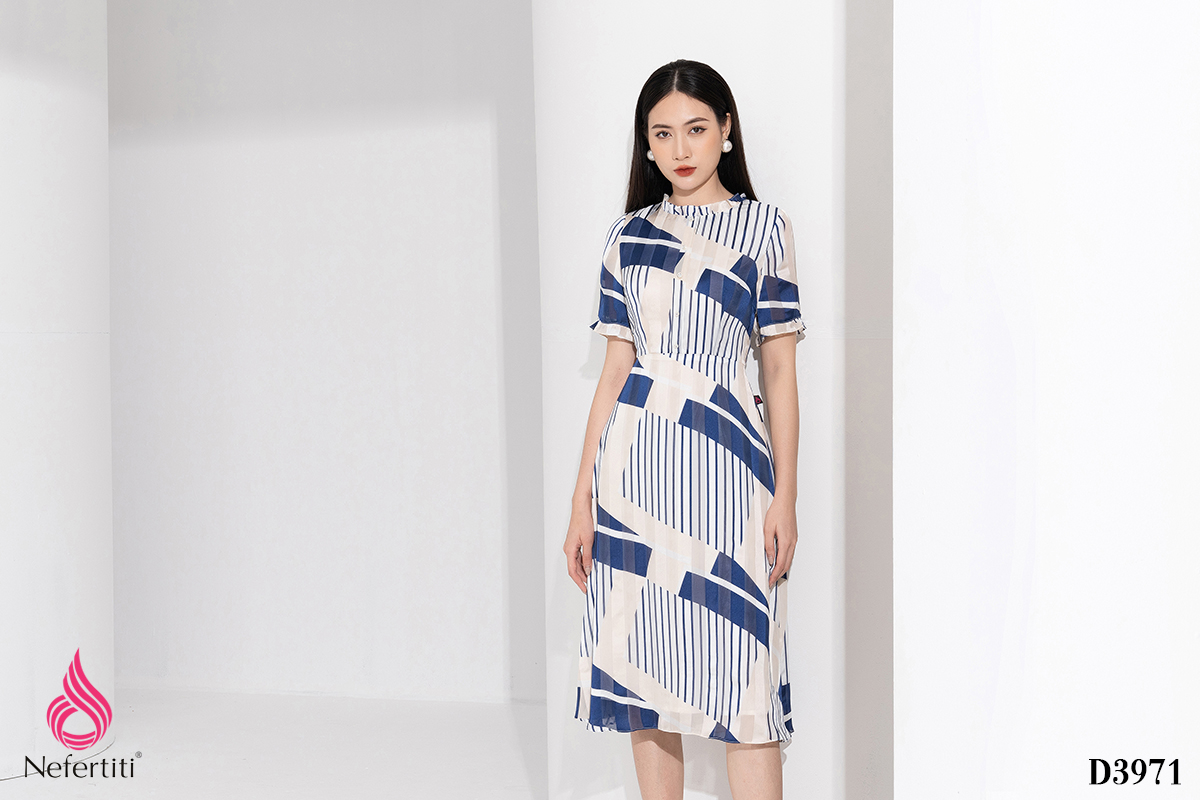 1D3971 - ĐẦM VOAN HỌA TIẾT