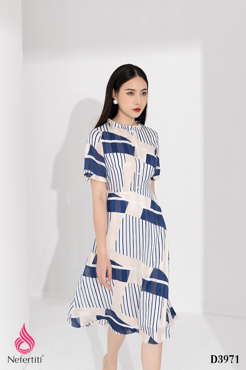 1D3971 - ĐẦM VOAN HỌA TIẾT