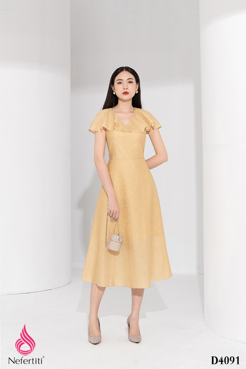 3D4091 - ĐẦM XÒE DÁNG DÀI SANG TRỌNG | Nefertiti Fashion