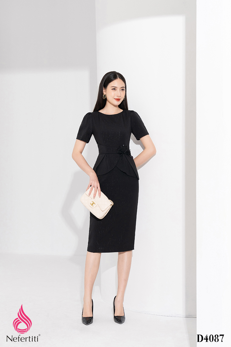 3D4087 - ĐẦM PEPLUM DÁNG ÔM