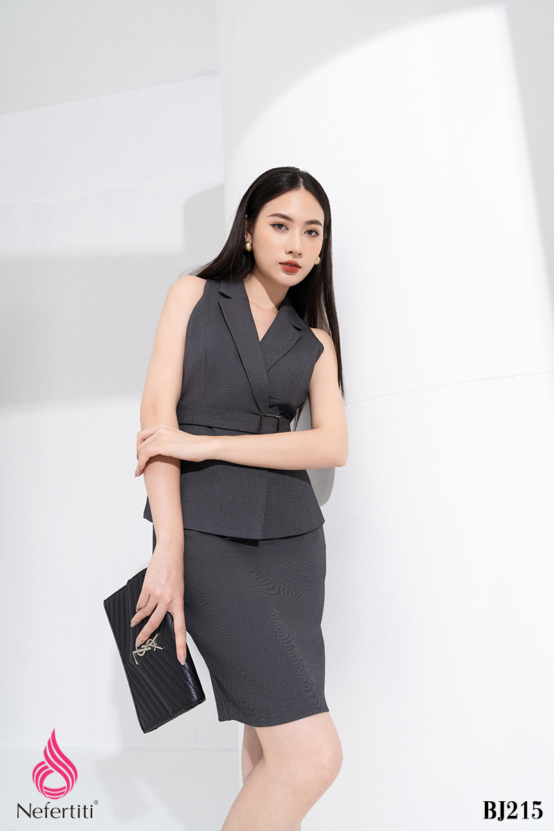 2BJ215 - BỘ VEST + CHÂN VÁY ÔM
