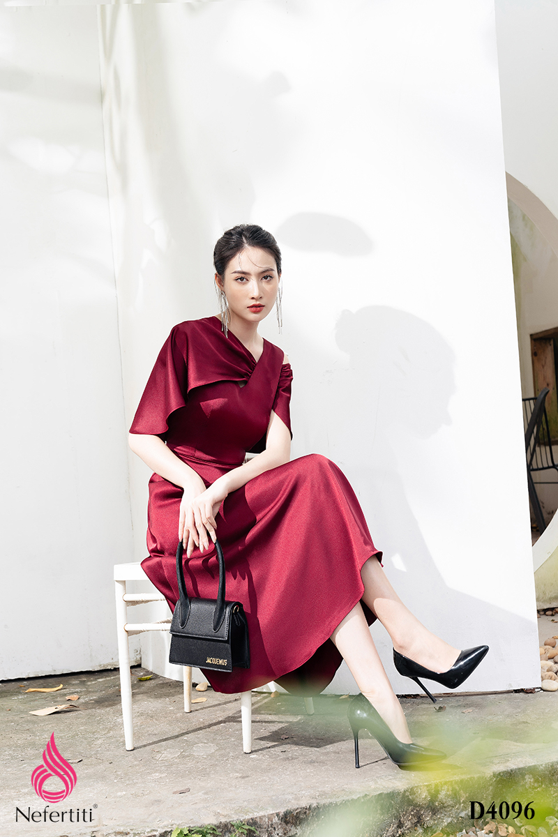 3D4096 - ĐẦM LỤA VAI RỦ QUYẾN RŨ