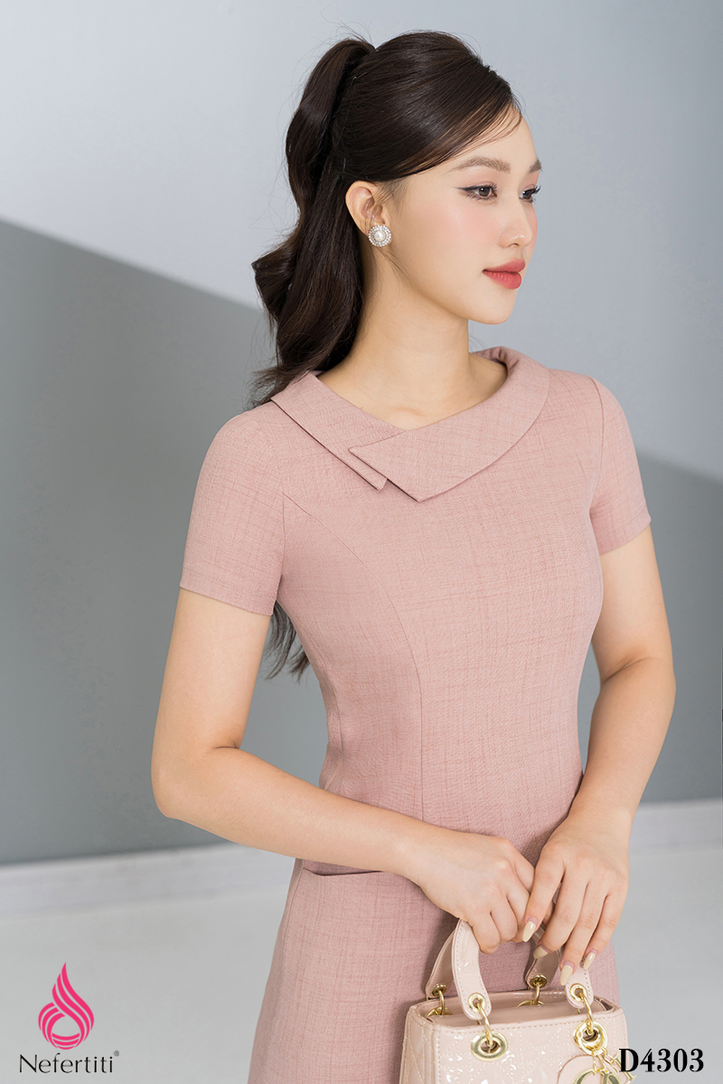 1D4303 - ĐẦM DÁNG A CỔ ĐẮP CÁCH ĐIỆU