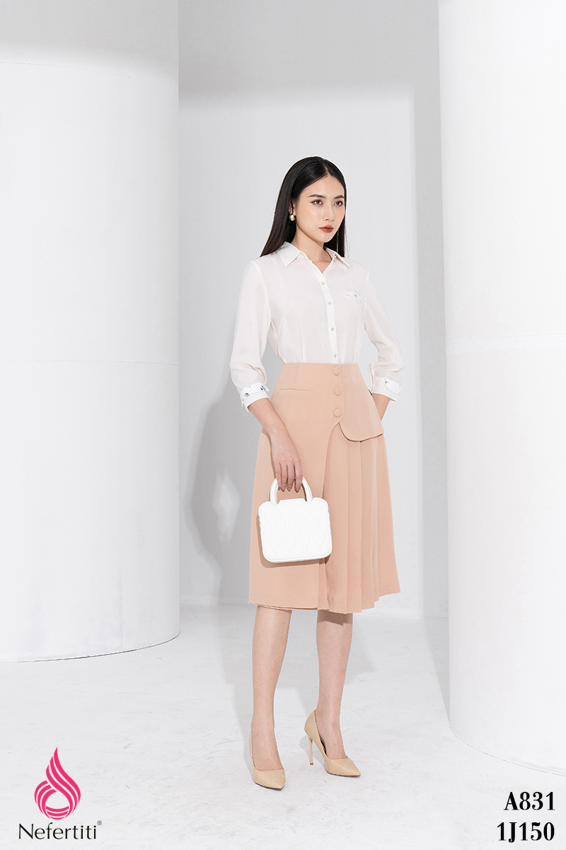 1J150 - CHÂN VÁY XẾP LI ĐIỆU ĐÀ