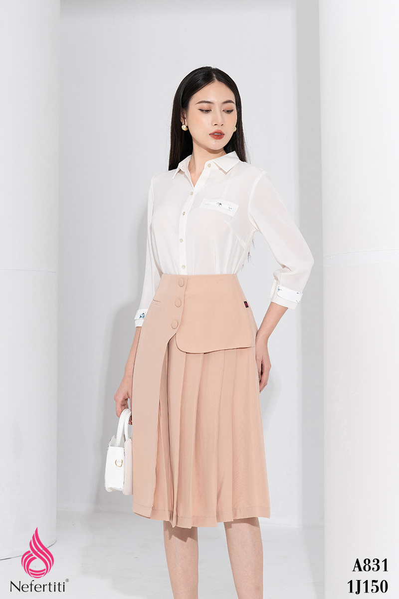 1J150 - CHÂN VÁY XẾP LI ĐIỆU ĐÀ