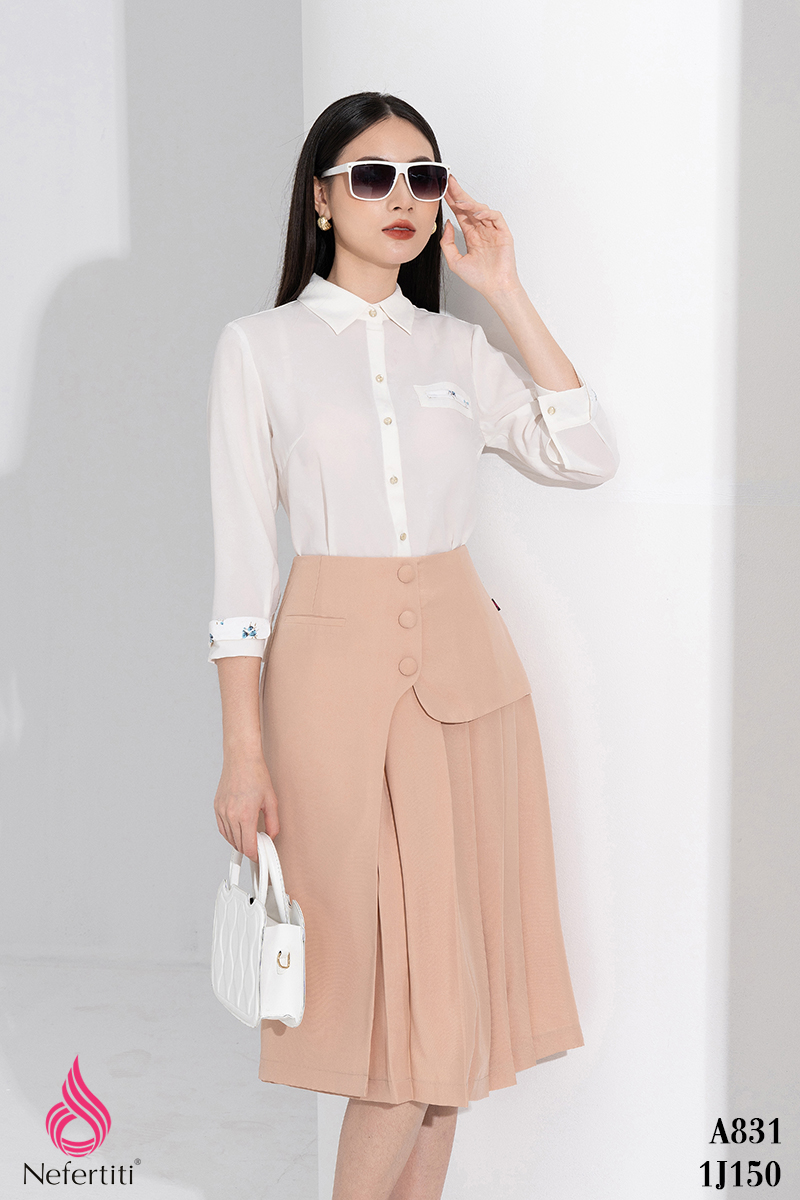 1J150 - CHÂN VÁY XẾP LI ĐIỆU ĐÀ