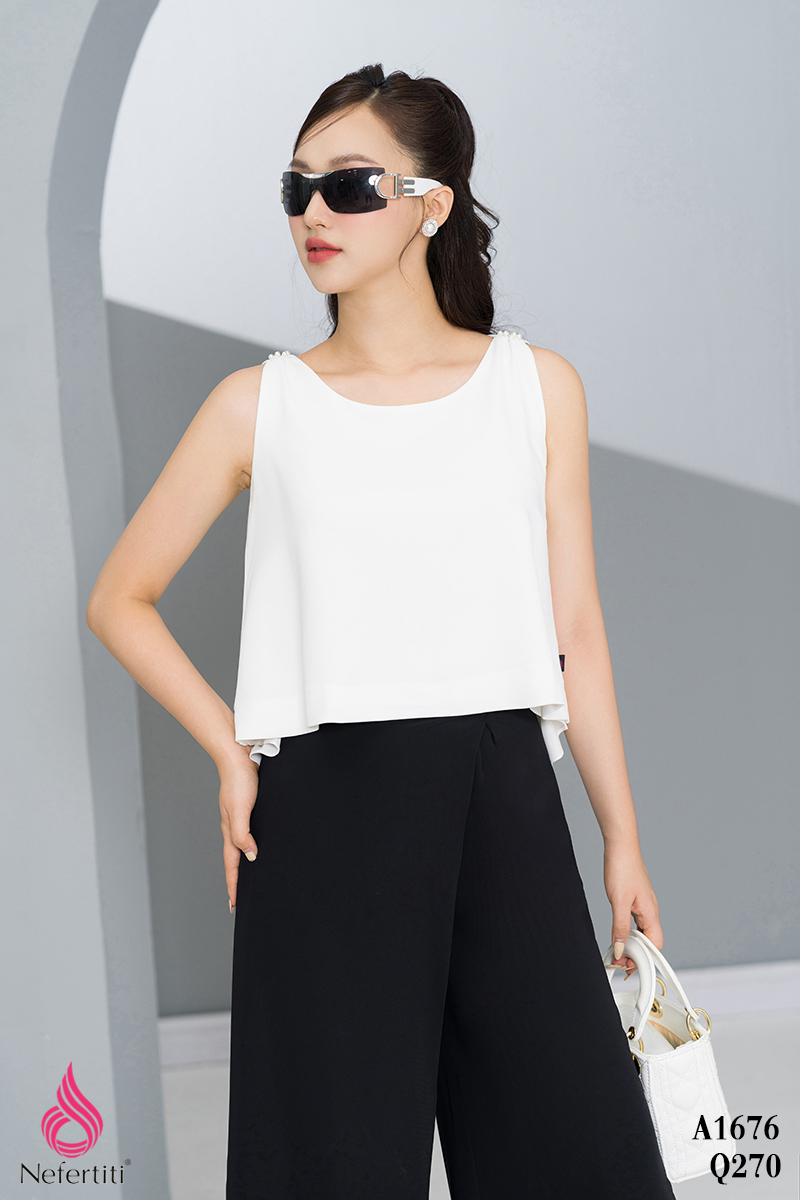 1A1676 - ÁO SÁT NÁCH LƯNG XẺ ĐIỆU ĐÀ