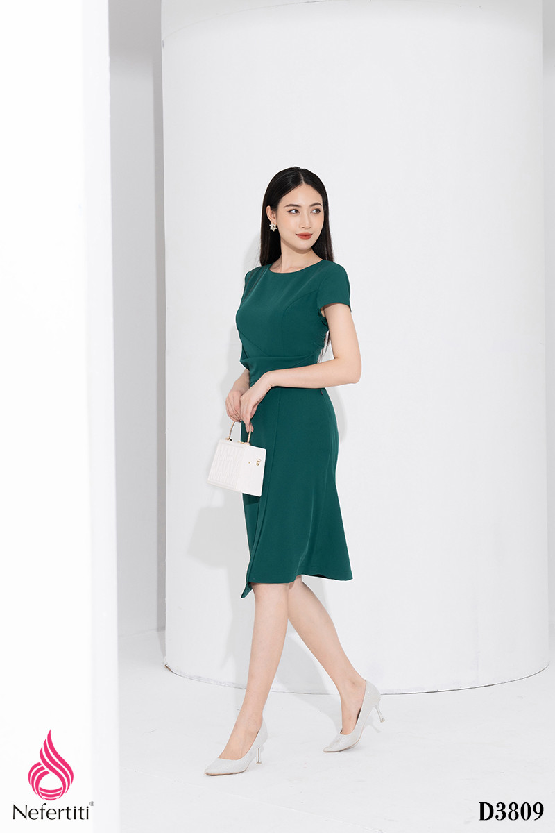 2D3809 - ĐẦM XOẮN EO CÁCH ĐIỆU